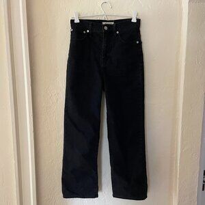 Madewell Women's Slim Wide-leg Crop Jean, Size 26, Black